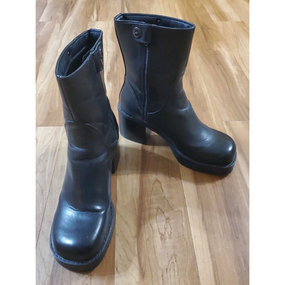 Skechers Vintage Platform Boots Black Size 9 Skechers Somethin Else Y2K Chunky